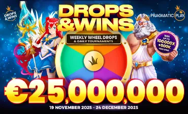 Promotion Drops & Wins sur Viggoslots avec tournois quotidiens et récompenses en argent réel